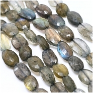 Labradorite Hand Faceted Oval Gemstone Beads (N) 8 to 14mm 13 inches Read Description