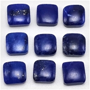 2 Lapis Lazuli Square Gemstone Cabochons (N) 6mm