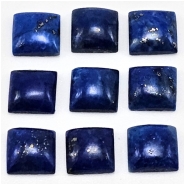 2 Lapis Lazuli Square Gemstone Cabochons (N) 7mm