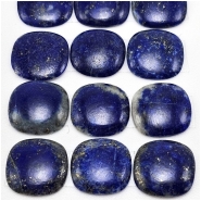 2 Lapis Lazuli Square Cushion Gemstone Cabochons (N) 10mm