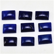 2 Lapis Lazuli Rectangle Gemstone Cabochons (N) 4 x 6mm