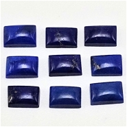 2 Lapis Lazuli Rectangle Gemstone Cabochons (N) 5 x 7mm