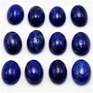 2 Lapis Lazuli Oval Gemstone Cabochons (N) 5 x 7mm