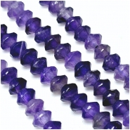 Amethyst Faceted Saucer Gemstone Beads (N) 4mm 15.5 inches