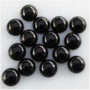 6 Black Onyx A round cabochon gemstones (DH) Approximate size 9mm CLOSEOUT