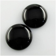 1 Black Onyx A round gemstone cabochons (DH) Approximate size 24mm CLOSEOUT