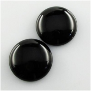 1 Black Onyx A round gemstone cabochons (DH) Approximate size 25mm CLOSEOUT