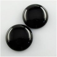 1 Black Onyx A round gemstone cabochons (DH) Approximate size 30mm CLOSEOUT