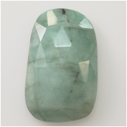 1 Emerald Rose Cut Gemstone Cabochon (N) Approximate size 28.02 x 17.54mm CLOSEOUT
