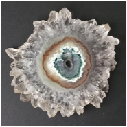 1 Amethyst Flower Stalactite Gemstone Slice (N) Approximate size 39.02 x 40.46mm CLOSEOUT