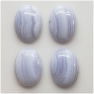 1 Blue Lace Agate Oval Cabochon Gemstone (N) Approximate size 15 x 20mm CLOSEOUT