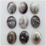 1 Botswana Agate Oval Cabochon Gemstone (N) Approximate size 14.62 x 19.72mm to 15.10 x 20.09mm CLOSEOUT