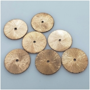 5 Copper Flat Textured Copper Spacer Disc Bead 22.13 to 22.48mm CLOSEOUT