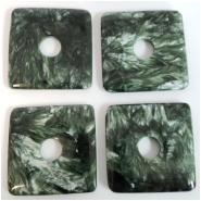 1 Seraphinite Square Donut Gemstone (N) Approximate size 39.96 to 40.49mm CLOSEOUT
