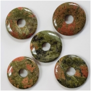 1 Unakite Donut Gemstone (N) Approximate size 29.92 to 30.05mm