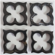 1 Black Agate Fancy Donut Gemstone (DH) Approximate size 39.52 to 42.28mm
