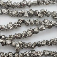 Titanium Infused Silver Druzy Freeform Nugget Gemstone Bead (E) Approximate size 4.3 x 5.4mm to 11 x 9.2mm, 15.75 to 16 inches