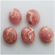 1 Rhodochrosite Oval Cabochon Gemstone (N) Approximate size 8 x 10mm CLOSEOUT