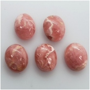 1 Rhodochrosite Oval Cabochon Gemstone (N) 8 x 10mm CLOSEOUT