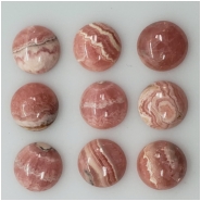 1 Rhodochrosite Round Cabochon Gemstone (N) Approximate size 10mm CLOSEOUT