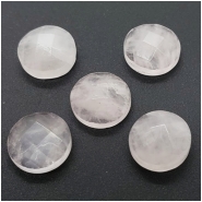 5 Rose Quartz Round Rose Cut Cabochon Gemstone (N) Approximate size 9mm CLOSEOUT