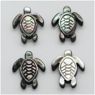 1 Mother of Pearl Doublet Turtle Zuni Fetish Gemstone Bead (N) Approximate size 16.05 x 19.98mm to 16.32 x 20.24mm