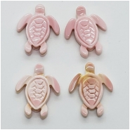 1 Pink Shell Turtle Zuni Style Fetish Gemstone Bead (N) 15.73 x 19.87mm to 16.18 x 20.24mm CLOSEOUT