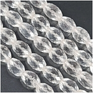 Crystal Quartz Faceted Melon Gemstone Beads (N) Approximate Size 8 x 10mm 15.5inches