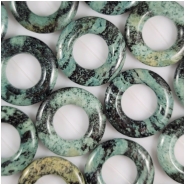 Kambaba Jasper Donut Gemstone Beads (N) Approximate Size 35mm 7 inches