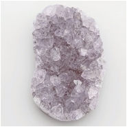 Amethyst Druzy Slice Freeform Gemstone Cabochon (N) Approximate size 18.96 x 29.23mm