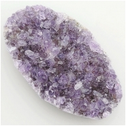 Amethyst Druzy Slice Freeform Gemstone Cabochon (N) Approximate size 19.62 x 34.14mm