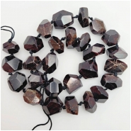 Garnet Tumbled Nugget Gemstone Beads (N) Approximate size 8.7 to 18.77mm 17 inches