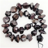 Garnet Tumbled Nugget Gemstone Beads (N) Approximate size 7.6 to 15.07mm 16.25 inches