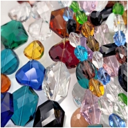 3 Strands Glass Beads Multiple Sizes (M) Approximate size 5 x 6mm to 29 x 40mm 16 inches