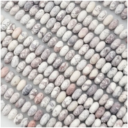 Wild Horse Magnesite Matte Rondelle Gemstone Beads (N) 4.5mm 15.25 inches