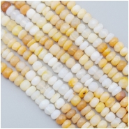 Yellow Opal AA Faceted Rondelle Banded Gemstone Beads (N) Approximate size 4.5mm 14.25 inches