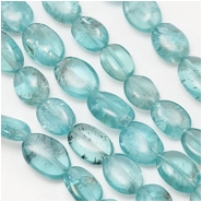 Green Apatite 5 x 7mm Oval Gemstone Beads (N) 14.5 inches