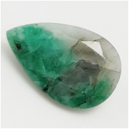 1 Emerald Faceted Pear Loose Cut Gemstone No Holes (N) 13 x 19.9mm