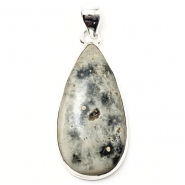 Ocean Jasper and Sterling Silver Pendant (N) 19 x 35.9mm