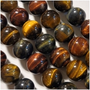 Tiger Eye Mix 14mm Round Gemstone Beads (H) 15.5 inches