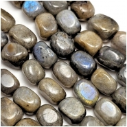 Labradorite Tumbled Nugget Gemstone Beads (N) 5.75 x 8.3mm to 8.5 x 10.8mm 15.5 inches