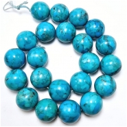 1 Kingman Turquoise Round Gemstone Beads (S) 18mm