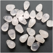 20 Rose Quartz Flat Top Smooth Briolette Gemstone Beads (N) Approximate Size 6 x 8.8mm to 6.4 x 9.8mm B Grade. CLOSEOUT