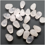 20 Rose Quartz Flat Top Smooth Briolette Gemstone Beads (N) 6 x 8.8mm to 6.4 x 9.8mm B Grade. CLOSEOUT