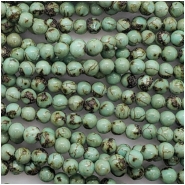 African Turquoise" Jasper 4mm Round Gemstone Bead (N) 3.7 to 4.2mm 15.25 to 15.5 inches CLOSEOUT