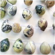 4 Yellow Turquoise Jasper Large Drop Gemstone Bead (N) Approximate size 14.65 x 17.30mm to 16.41 x 23.97mm