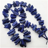 Lapis Lazuli Graduated Large Chip Nugget Matte Gemstone Beads (N) Approximate size 8.56 to 20.95mm 17.25 inches