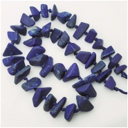 Lapis Lazuli Graduated Large Chip Nugget Matte Gemstone Beads (N) Approximate size 7.65 to 22.6mm 19 inches