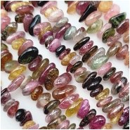 Tourmaline Chip Nugget Gemstone Beads (N) Approximate size 4.3 x 7mm to 6.2 x 10.5mm 16 inches