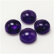 4 Amethyst 6mm Round Gemstone Loose Cut Cabochon (N)